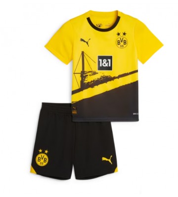 Borussia Dortmund Replica Home Stadium Kit for Kids 2023-24 Short Sleeve (+ pants)